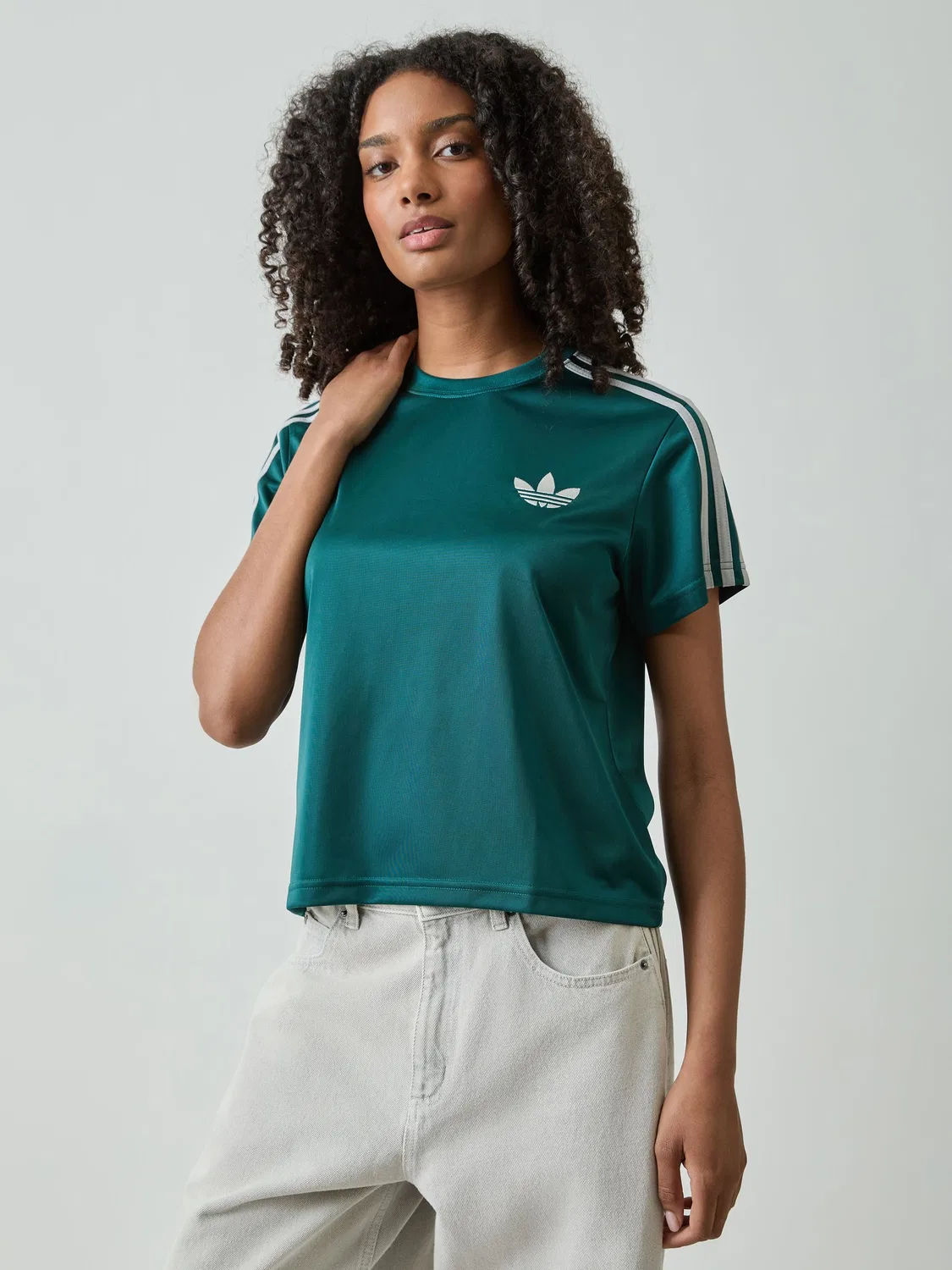 Футболка Firebird, adidas Originals, зеленый/белый