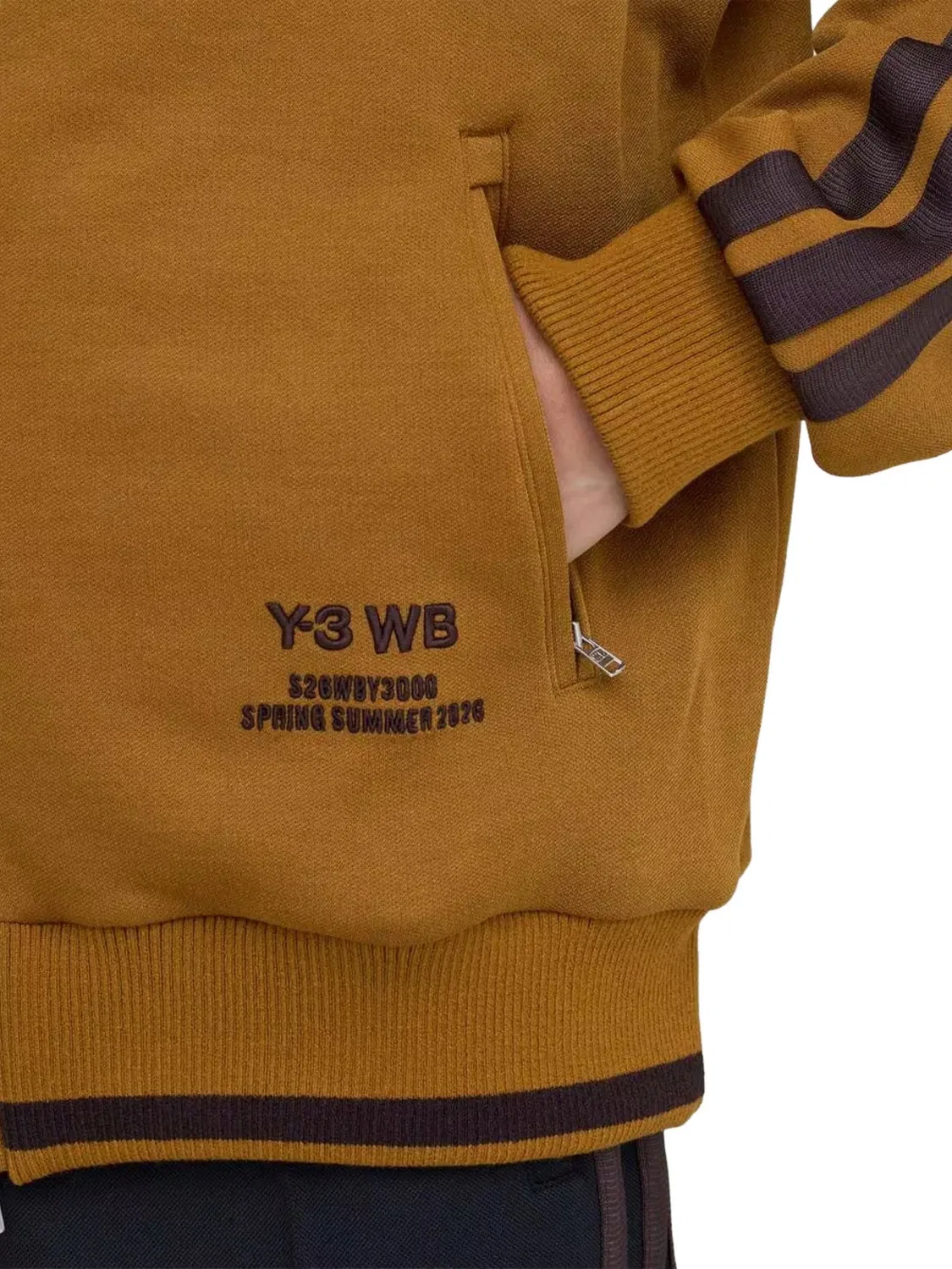 Трек-куртка WBY-3 коричневая Adidas, коричневый — фото 3