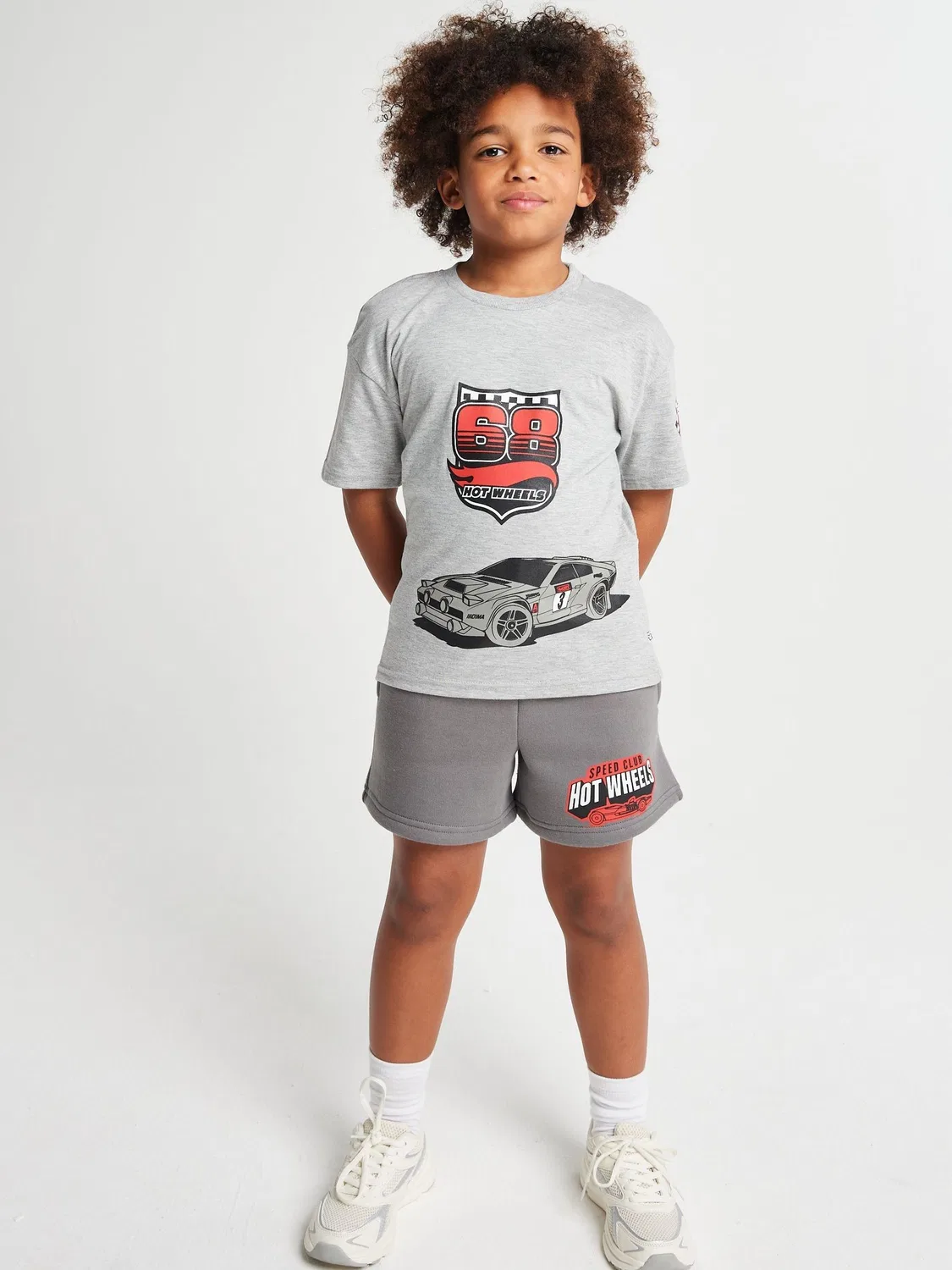 Комплект из футболки и шорт Hot Wheels Brand Threads, серый
