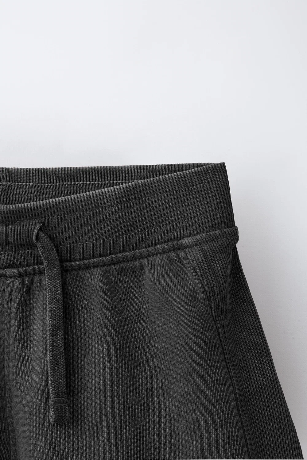 Спортивные шорты-бермуды с эффектом выцветания ZARA, Dark Grey — фото 3