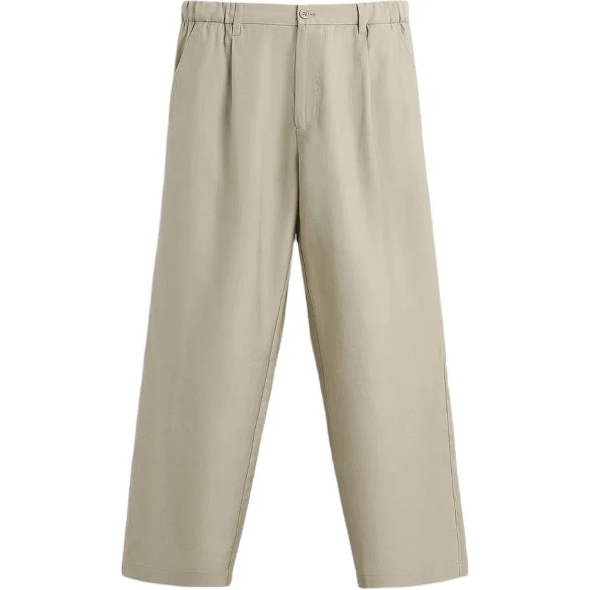 Мужские повседневные брюки прямого кроя Olive Green ZARA, Оливковый
