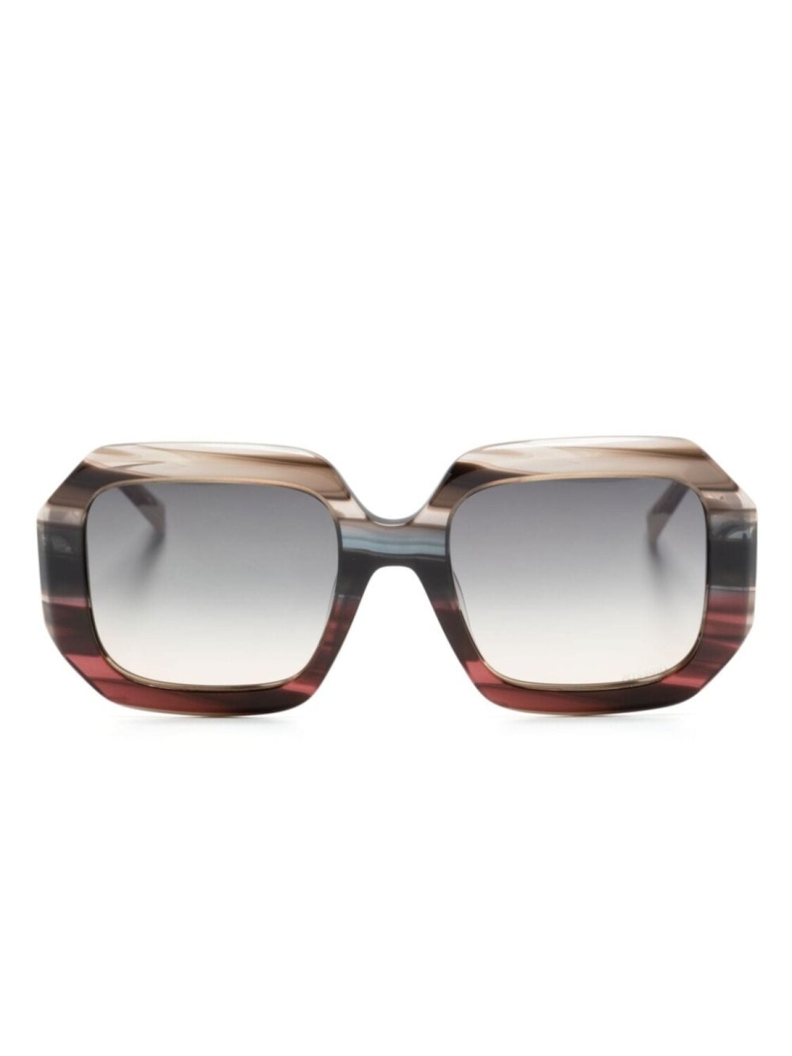 

Солнцезащитные очки MISSONI EYEWEAR в квадратной оправе с эффектом черепахового панциря, коричневый