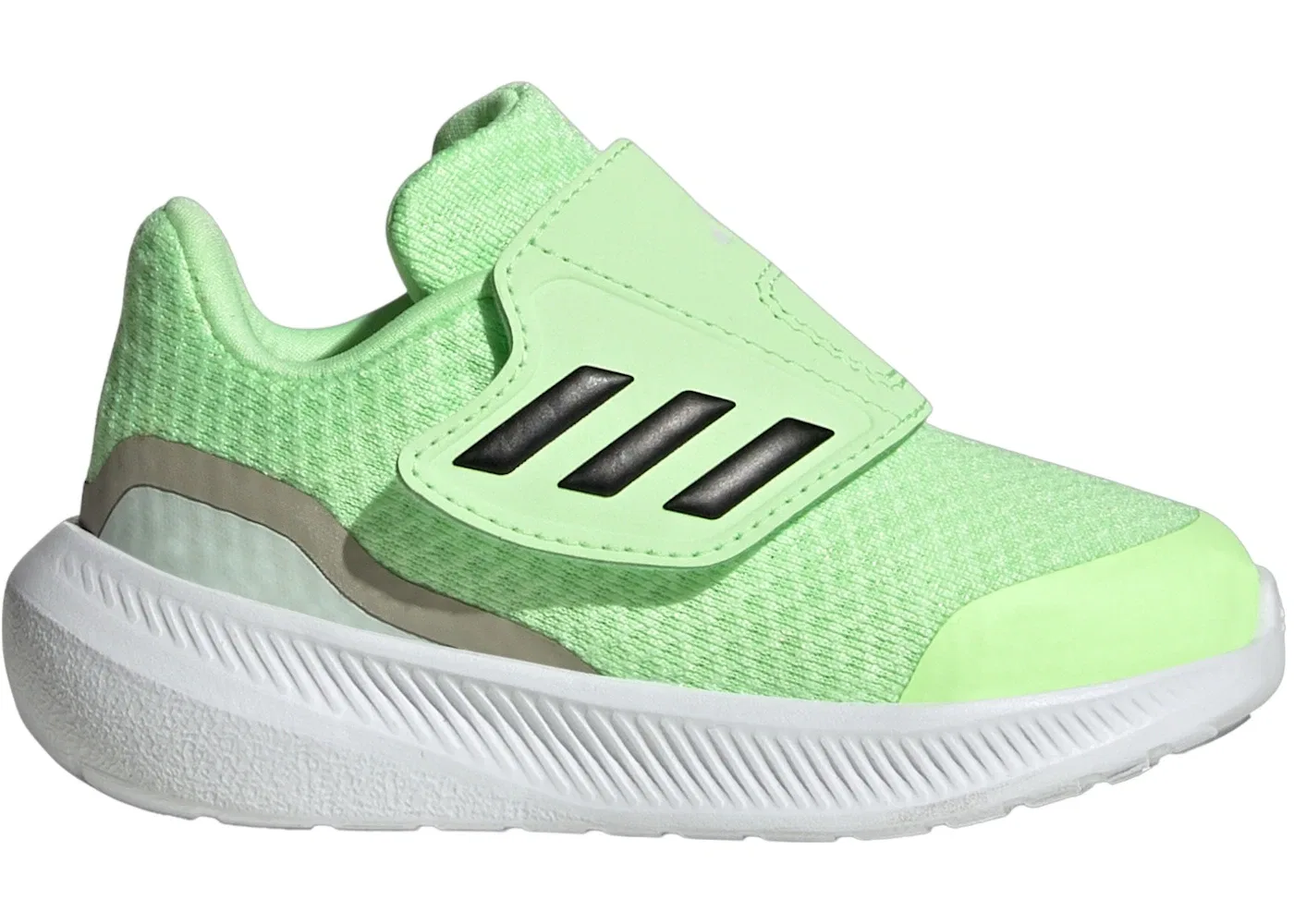 Детские кроссовки для мальчиков с закрытой пяткой Adidas Runfalcon 3.0, Green Spark Core Black Putty Grey