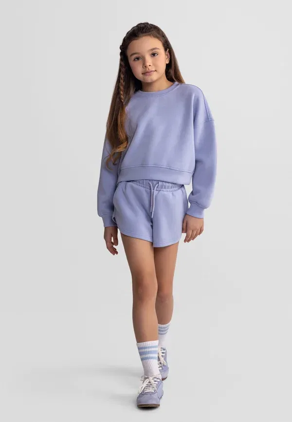 Комплект: свитшот и брюки, дышащий, Crew neck and set, Minoti, синий