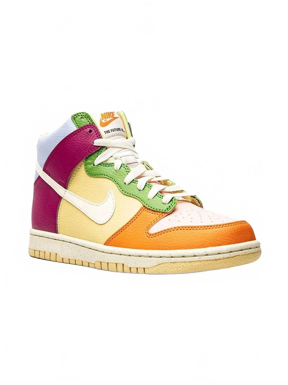 Детские кроссовки для мальчиков высокие Dunk High Sneakers Nike, мультиколор — фото 2