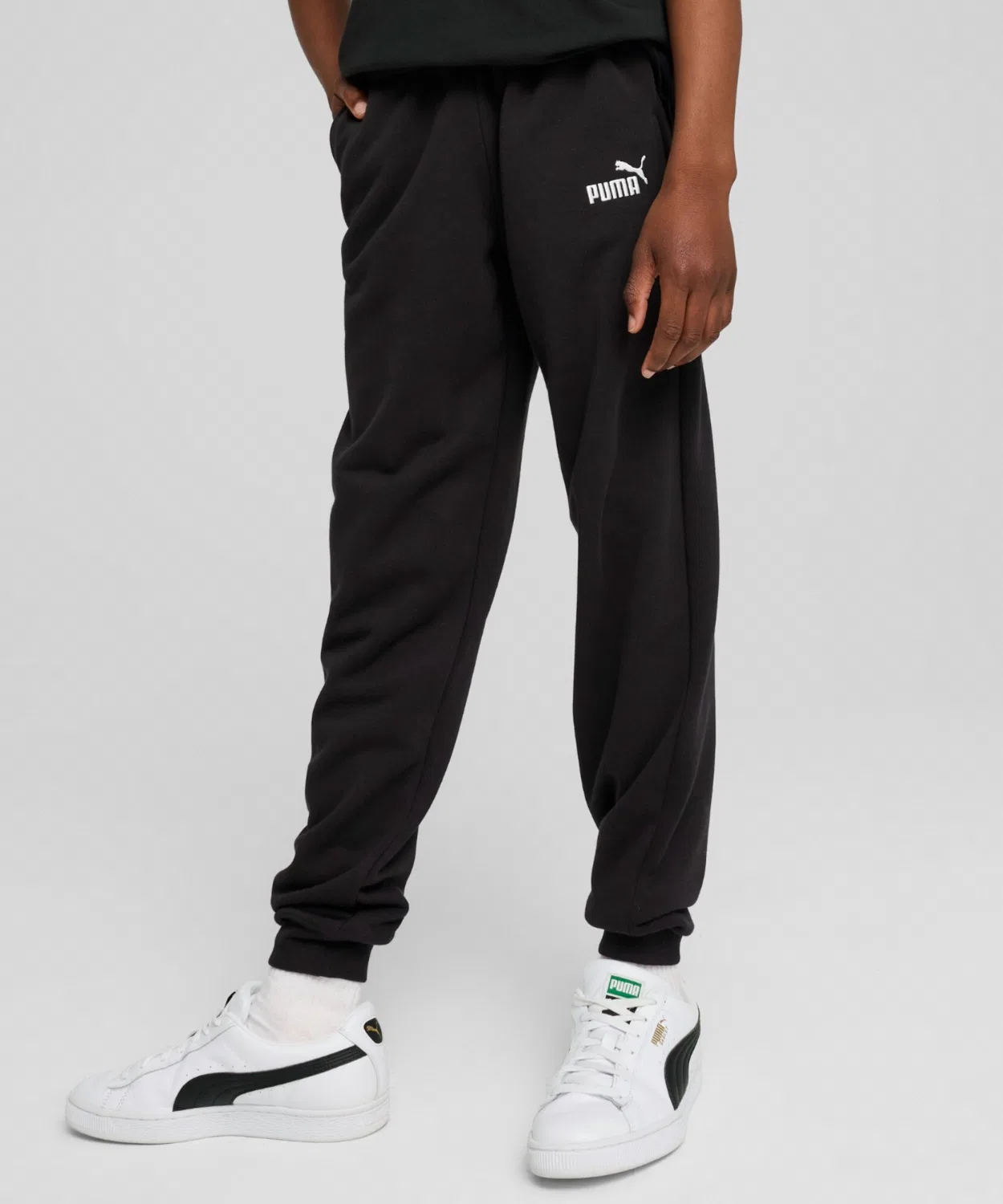 Детские спортивные брюки с принтом ESS No. 1 Logo Sweatpants TR B PUMA, Black