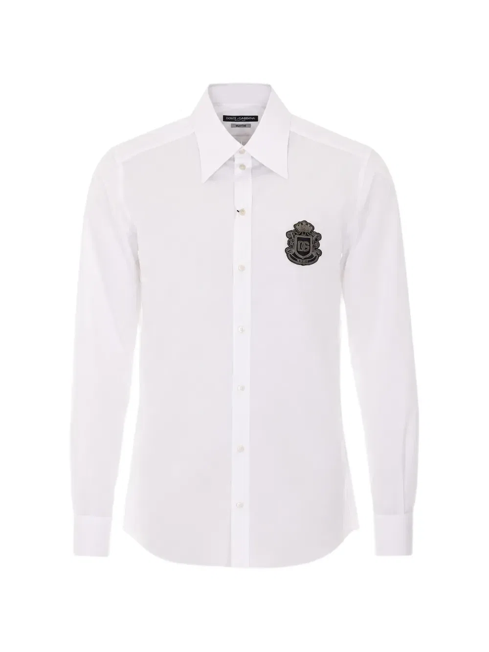 Хлопковая рубашка Мартини DOLCE & GABBANA, белый