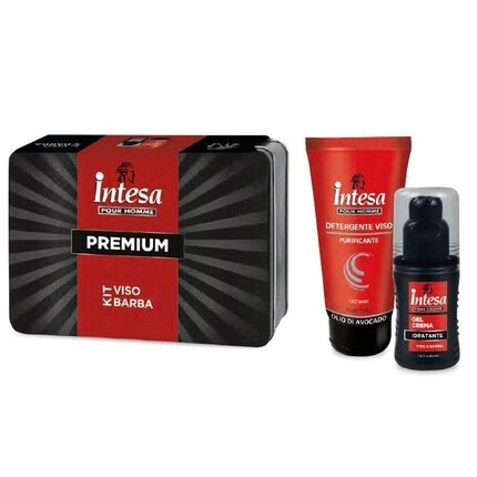 

Intesa Pour Homme Премиум мужской подарочный набор Гель для лица и бороды Очищающий гель для лица Увлажняющий гель