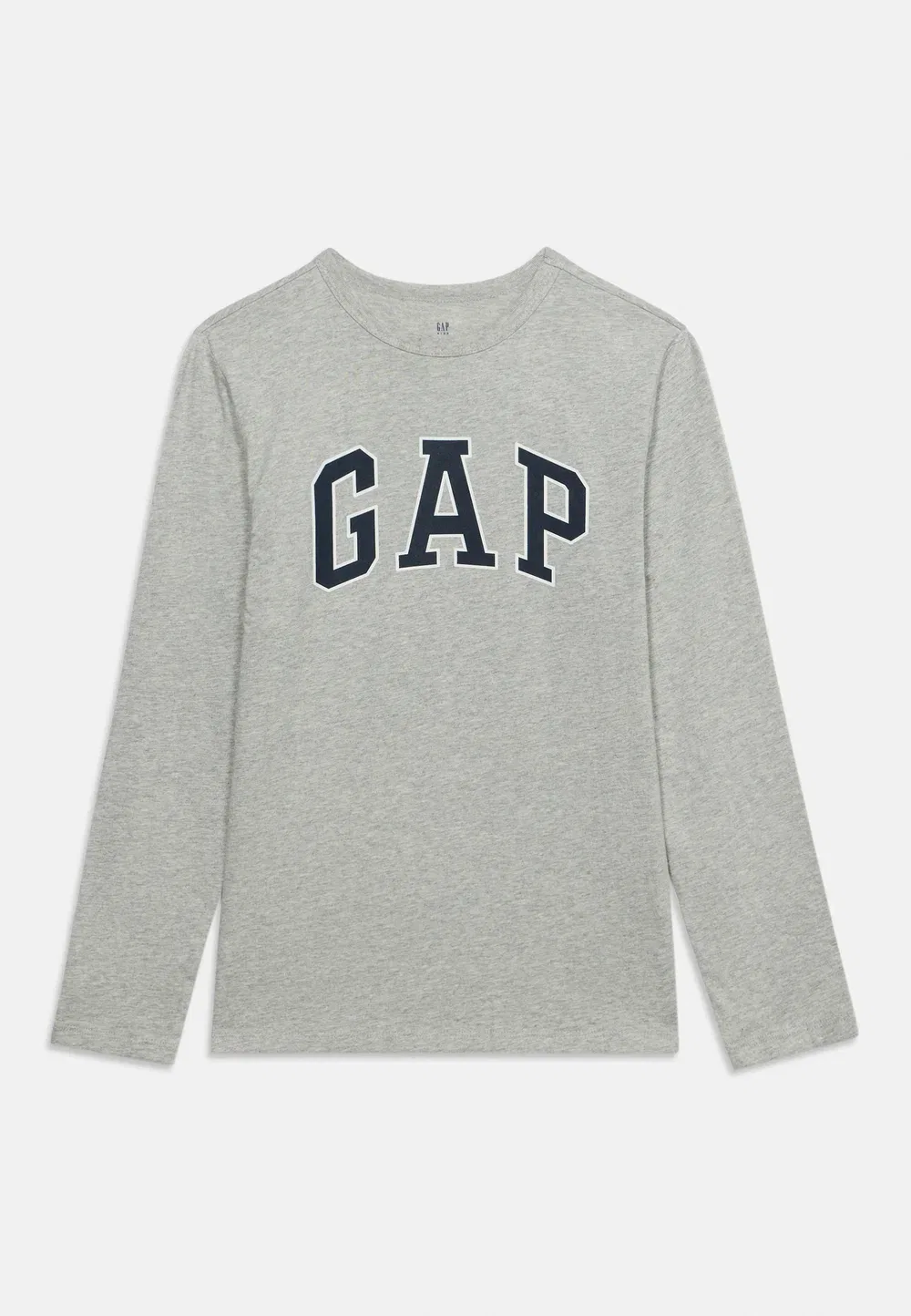 Футболка унисекс с логотипом, с длинными рукавами Gap, Light Heather Grey