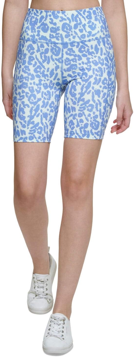 

Женские велосипедные шорты Calvin Klein Performance с принтом и высокой талией, Leopard Track Hyacinth