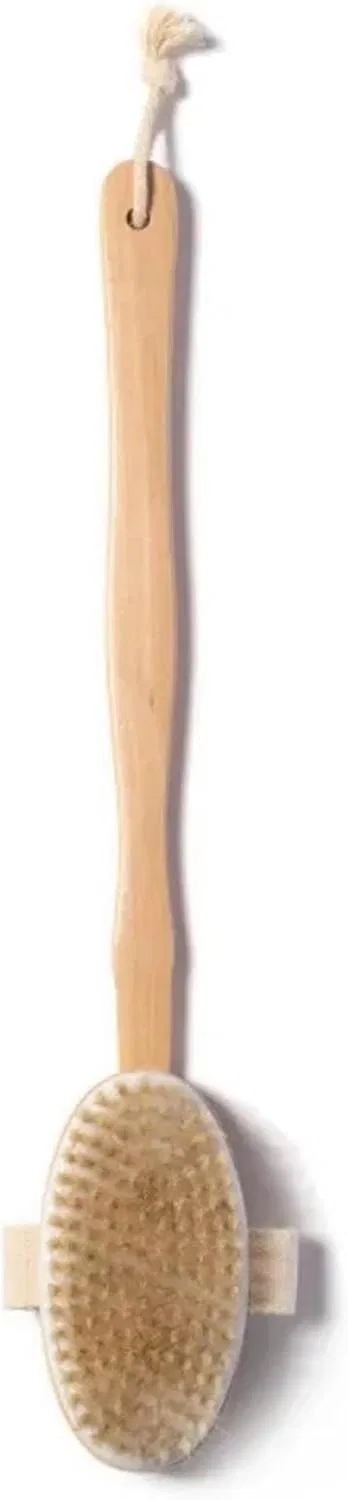 Щетка для тела с длинной ручкой, деревянная, 2 шт, 41 x 6.5 см, Log Color Zfihav