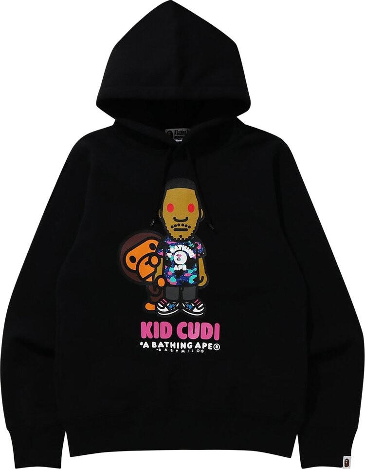 

Худи BAPE x Kid Cudi Baby Milo Pullover Hoodie Black, черный