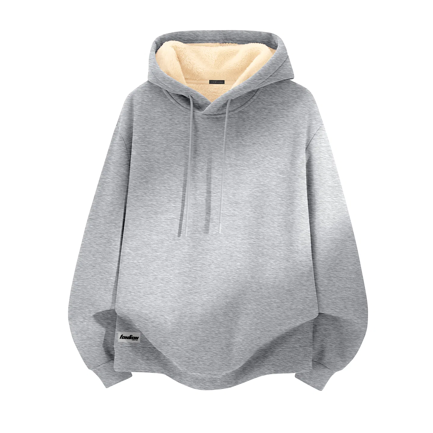 Детское худи на флисе с принтом Tonlion, Heather Grey