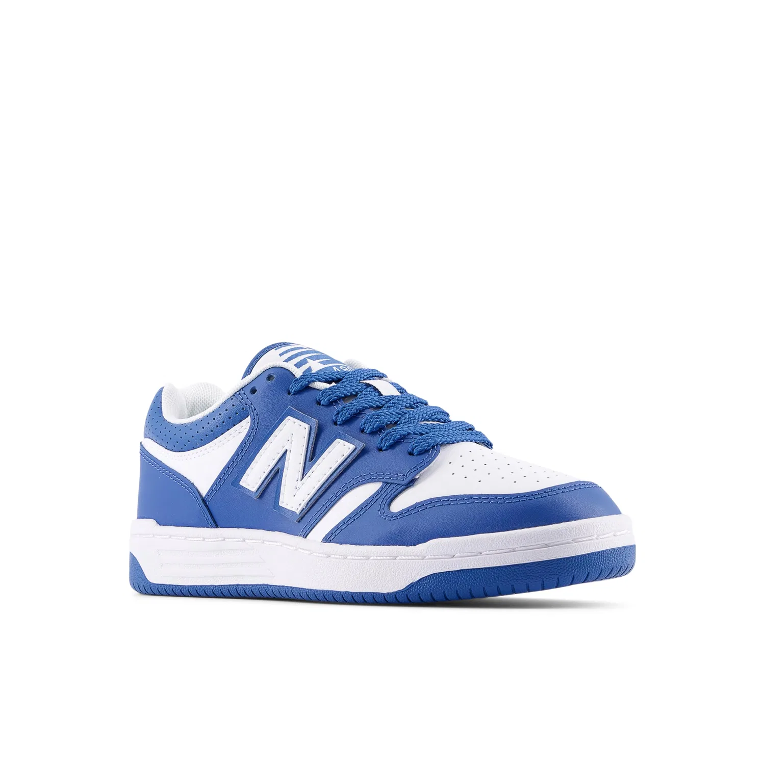 Детские кроссовки для мальчиков баскетбольные 480 V1 Lace-up New Balance, Blue White Agate — фото 2