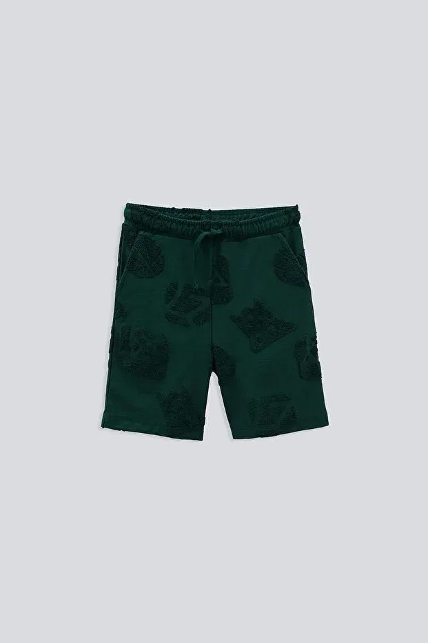 Детские шорты для мальчиков с принтом Babokah, Dark Green