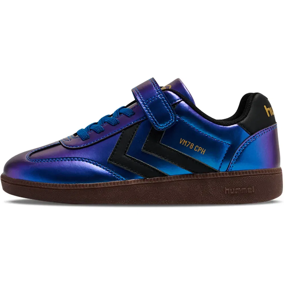 Детские кроссовки для девочек с металлическим эффектом VM78 CPH Metallic Hummel, Blue