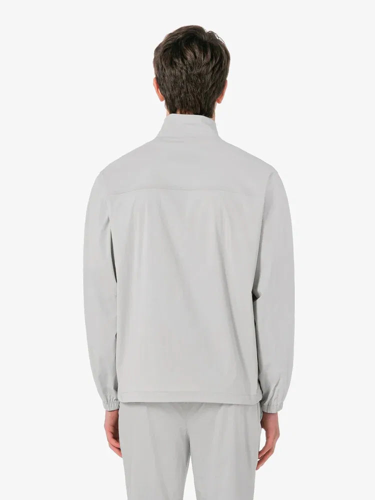 Куртка LACOSTE Stretch Woven Set Up Jacket, Silver — фото 3