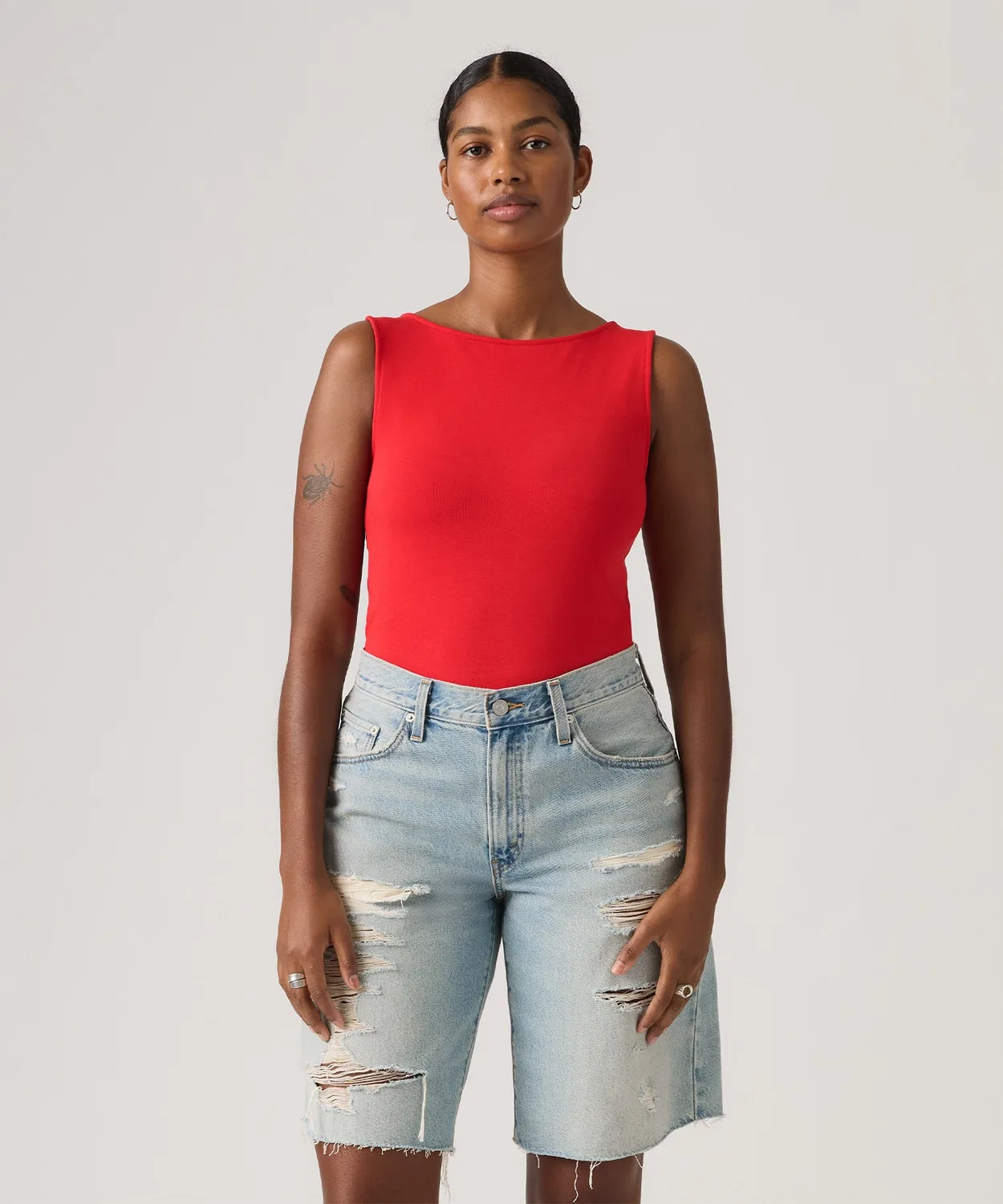 Женский топ без рукавов с лодочным вырезом Blair Levi's, Red — фото 2