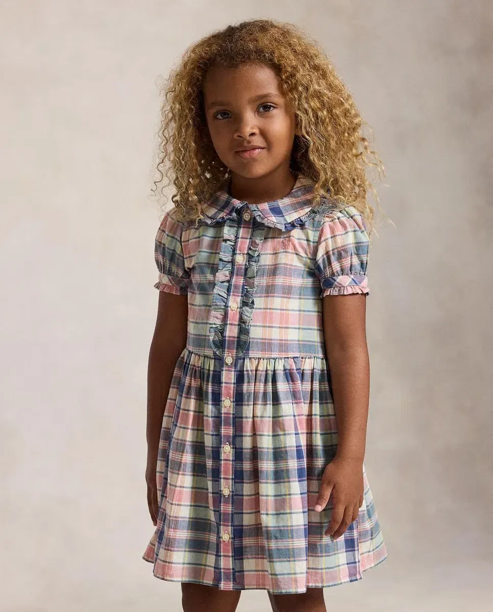 Детское платье для девочек хлопковое Polo Ralph Lauren, Multicolor — фото 2