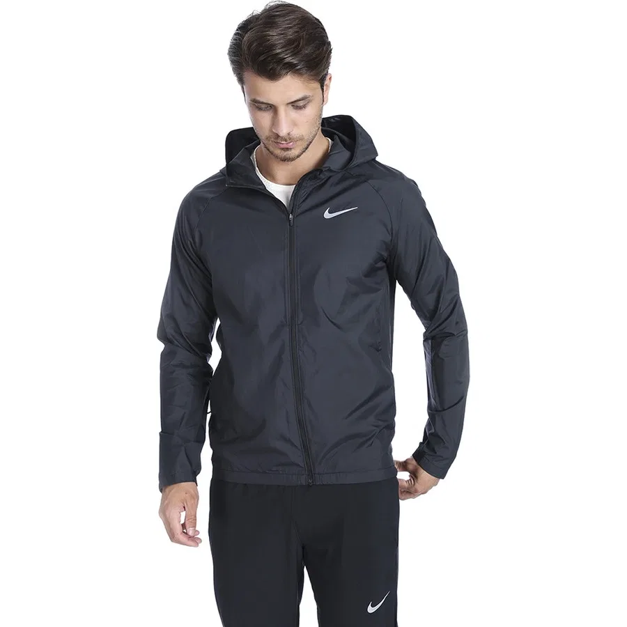 Мужская ветровка Nike Essential с капюшоном, Черный
