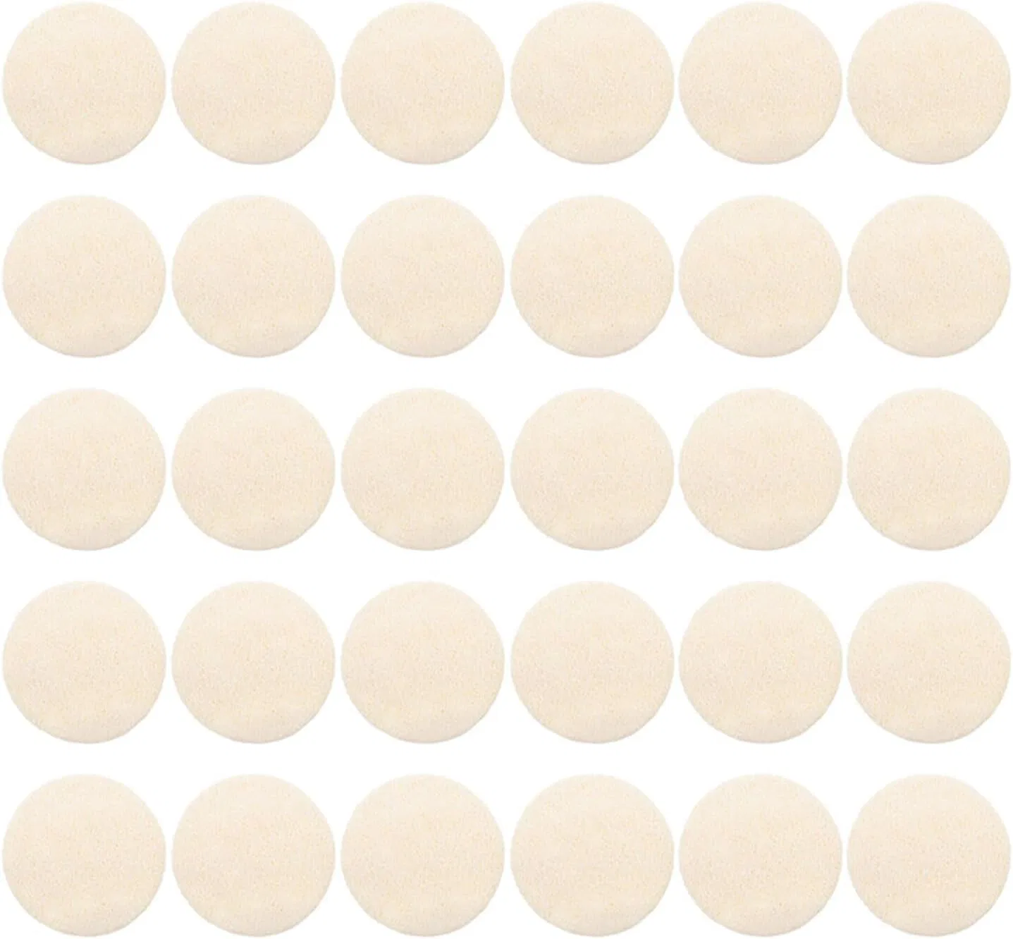 Мочалки для лица из люфы, 50 шт, BELLIFFY, 5.5x5.5 см