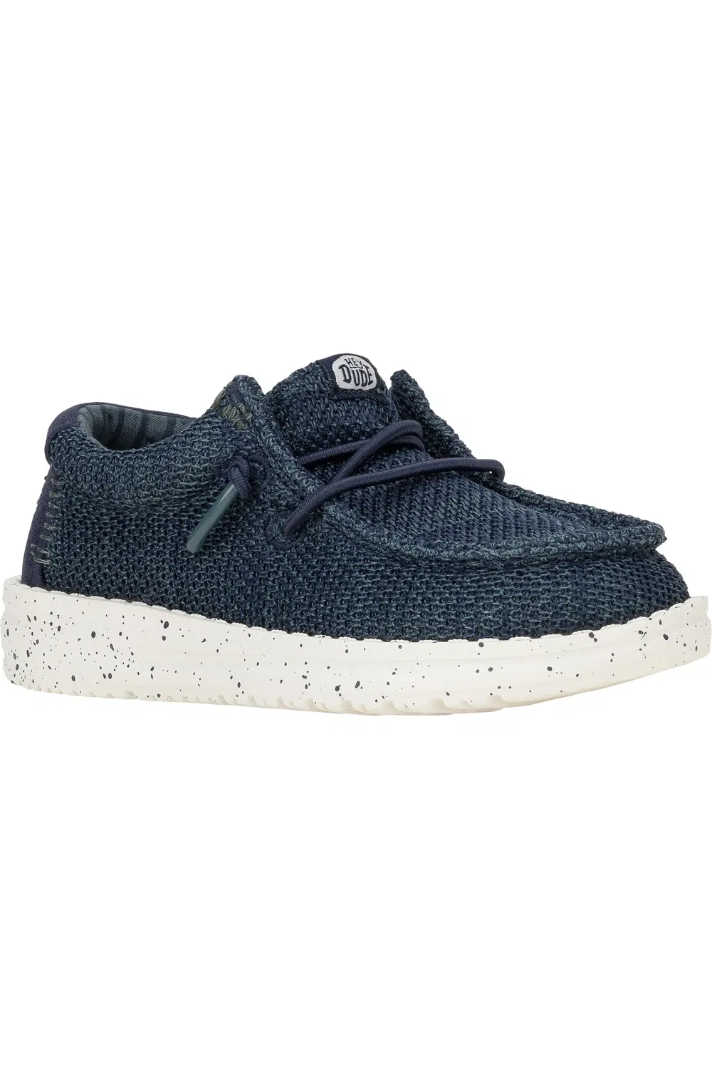 Детские мокасины slip-on на эластичных шнурках Wally Stretch Sox Hey Dude, Navy