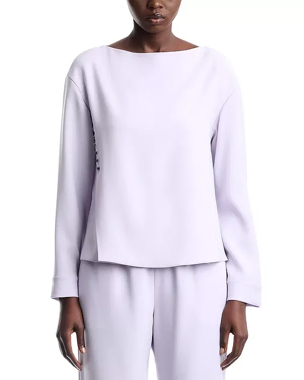Женский топ с длинным рукавом Emporio Armani, Lilac