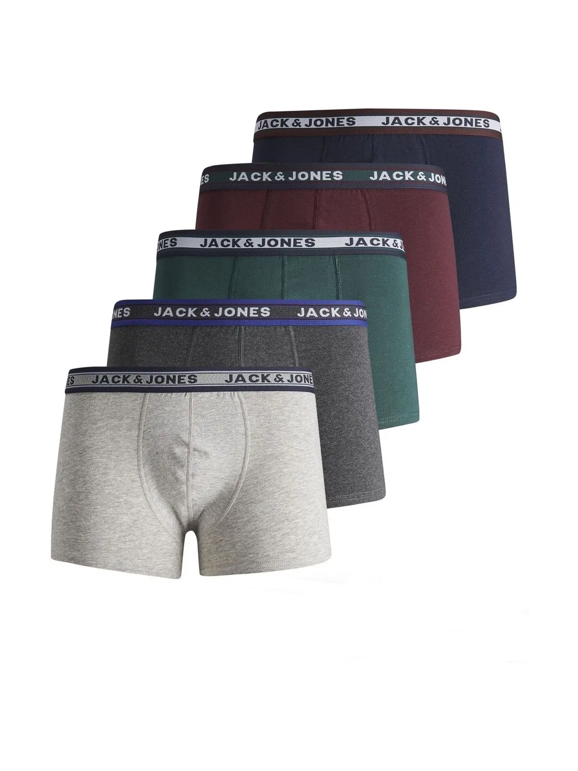 Трусы-боксеры 5 шт., модель Boxers JACK & JONES JUNIOR, зеленый