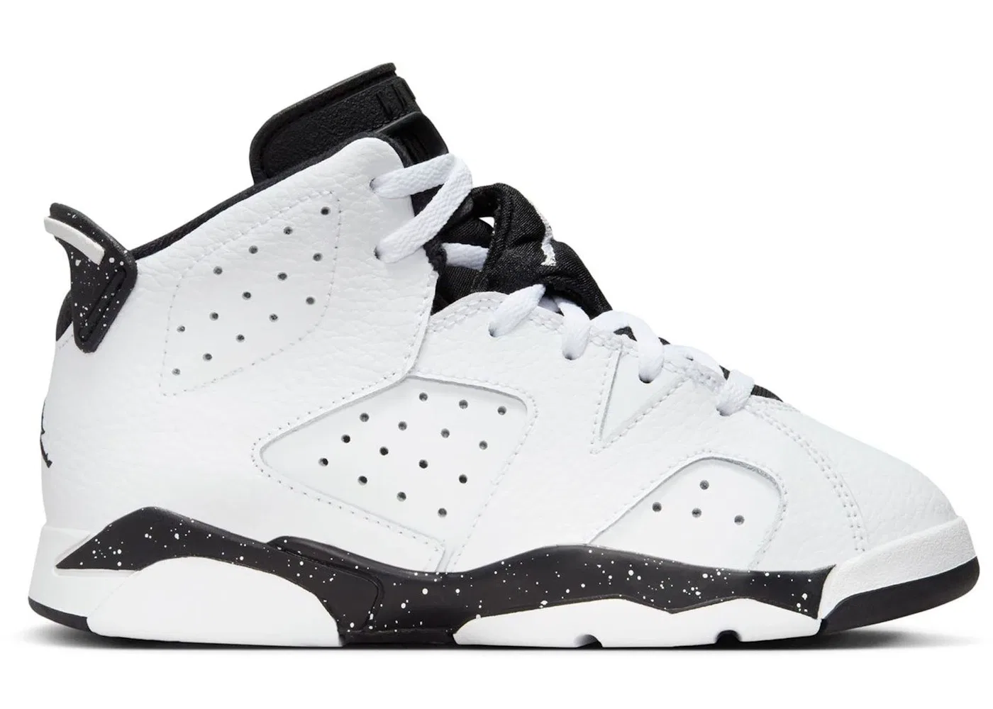 Детские кроссовки с инвертированным принтом Jordan 6 Retro Jordan, White/Black