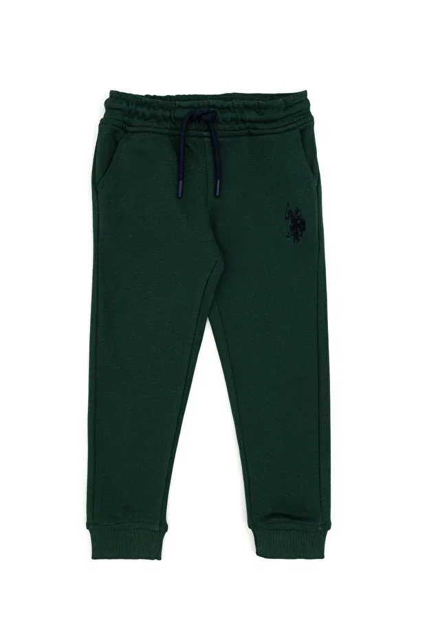 Детские спортивные брюки для мальчиков зауженные U.S. Polo Assn., Dark Green — фото 4