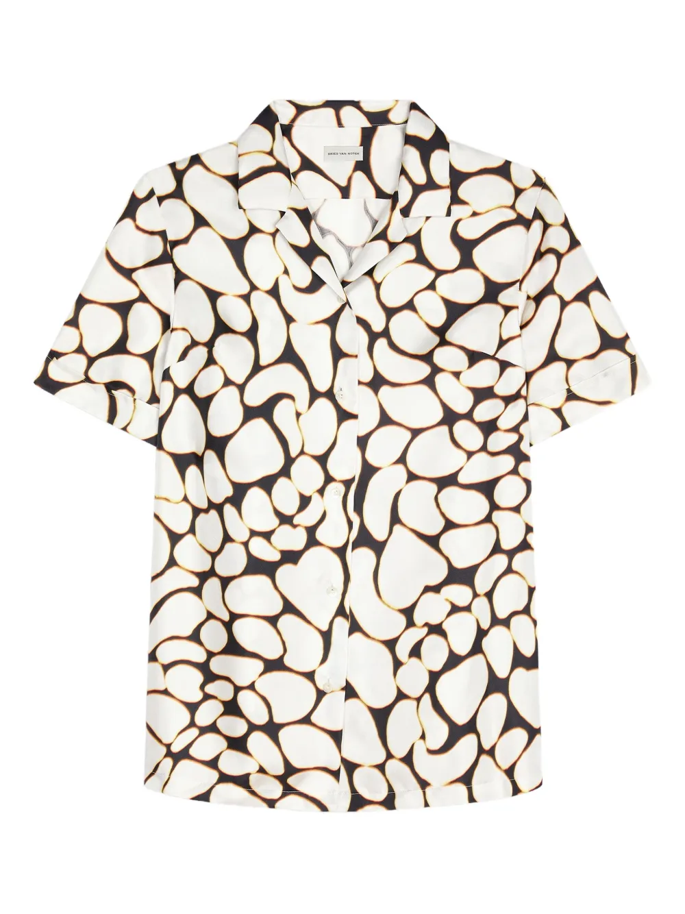 

Рубашка с короткими рукавами и абстрактным принтом DRIES VAN NOTEN, нейтральный