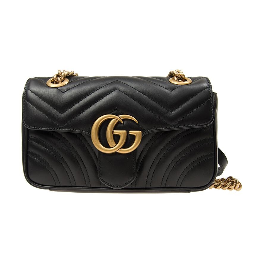 

Мини-сумка через плечо Gucci GG Marmont Matelasse Chevron Black, Черный, Мини-сумка через плечо Gucci GG Marmont Matelasse Chevron Black