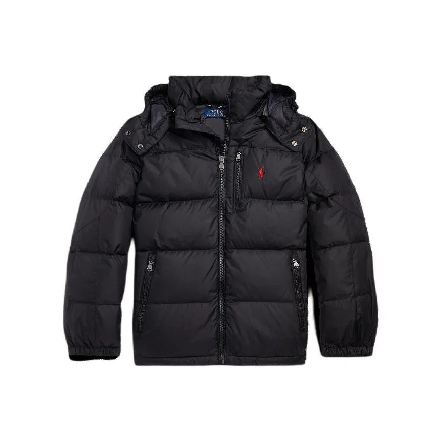 Детская куртка пуховик с капюшоном Polo Ralph Lauren, Black