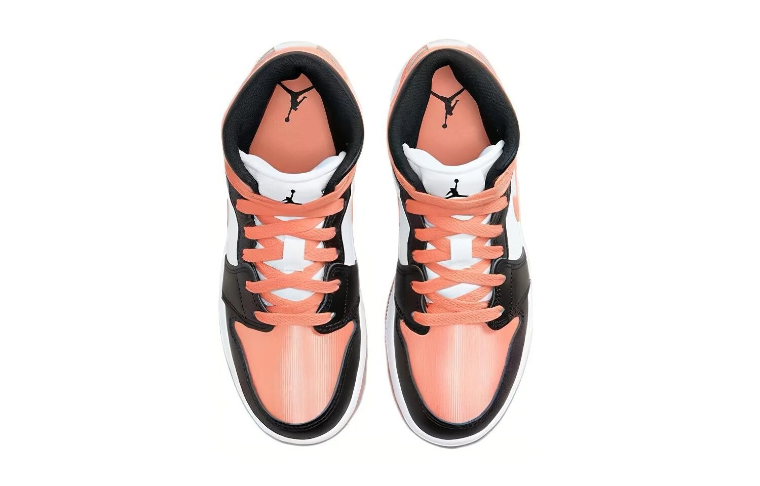 Винтажные женские баскетбольные кроссовки Air Jordan 1 Mid White Light Madder Root GS — фото 3