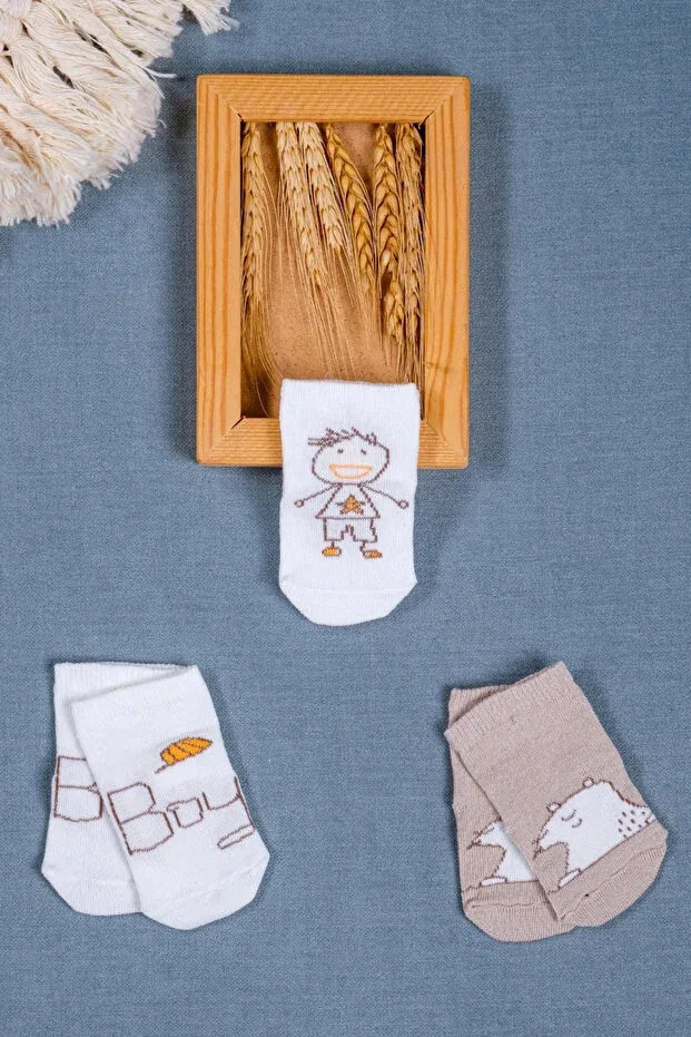 Детские носки для мальчиков с рисунком 3 шт Cocole Socks, Multicolor — фото 2