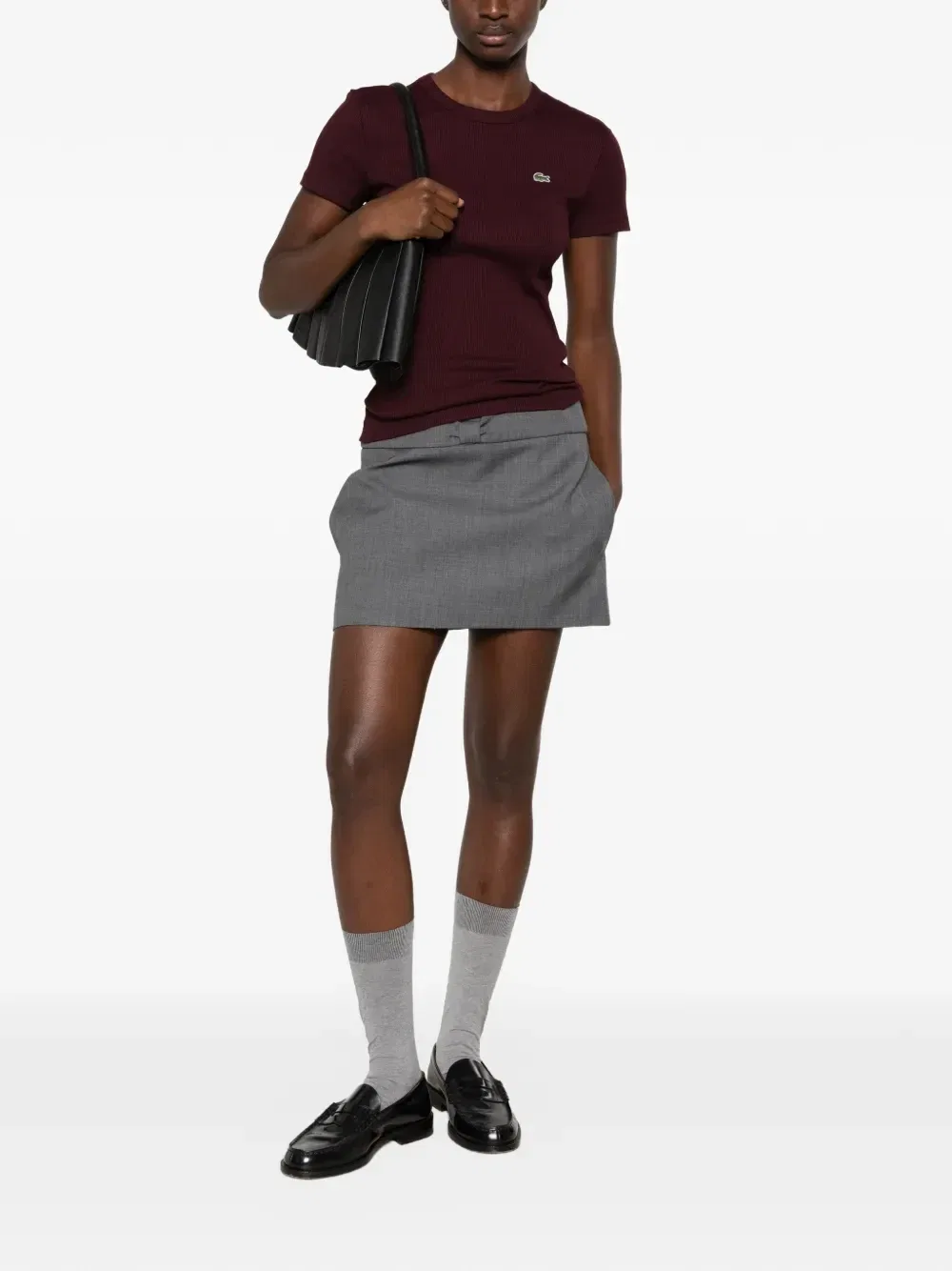 Футболка с нашивкой-логотипом Lacoste, коричневый — фото 2