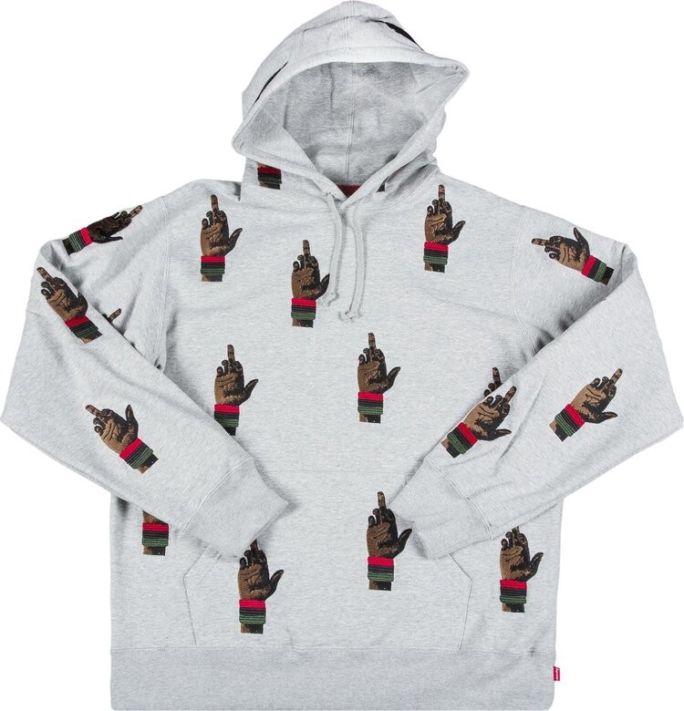 

Толстовка Supreme Dead Prez RBG Embroidered Hooded Sweatshirt 'Grey', серый