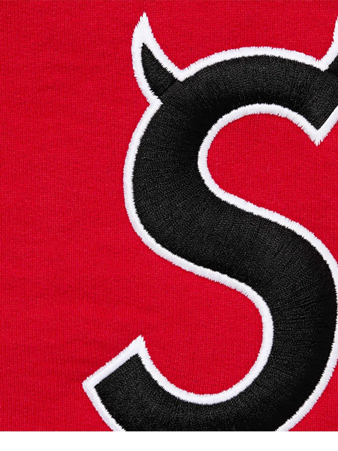 Худи Devil S на молнии Supreme, красный — фото 2