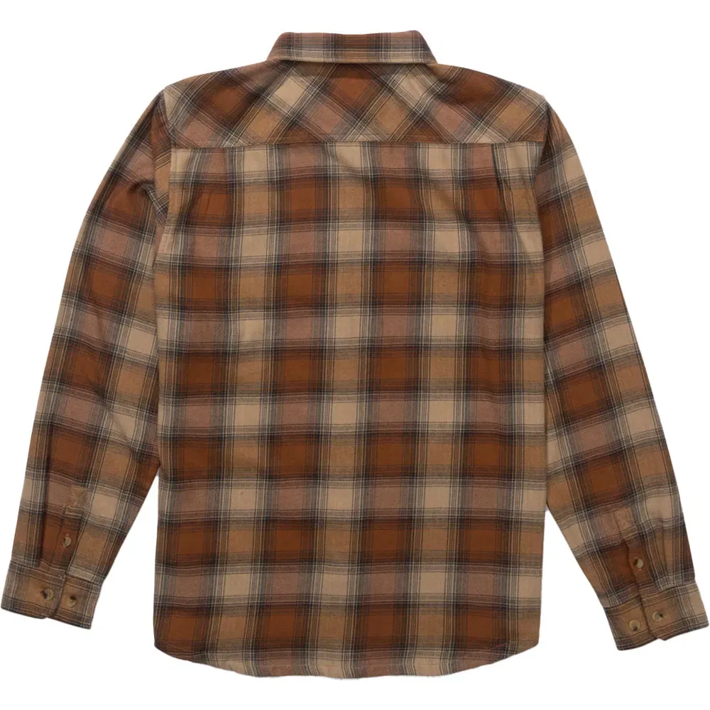 Детская рубашка с длинным рукавом Daybreak Flannel Salty crew, Brown — фото 4