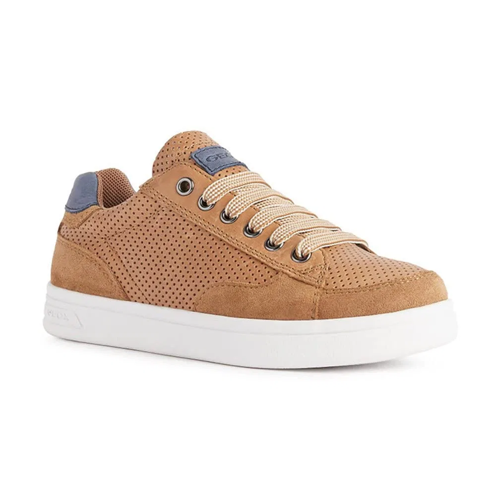 Детские кроссовки для мальчиков с цельной подошвой J Djrock Boy B Geox, Brown Blue Cognac Navy — фото 3