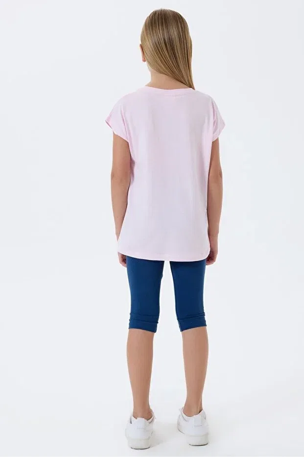 Детские леггинсы для девочек хлопковые Basic U.S. Polo Assn., Pink — фото 4