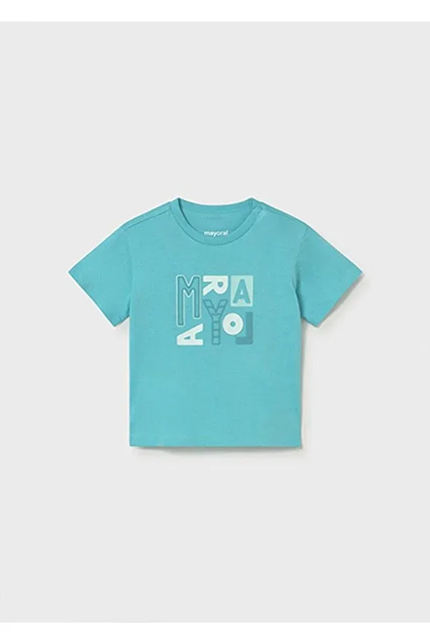 Детская футболка для мальчиков с принтом Summer Baby Boy Basic Tshirt Mayoral, Green
