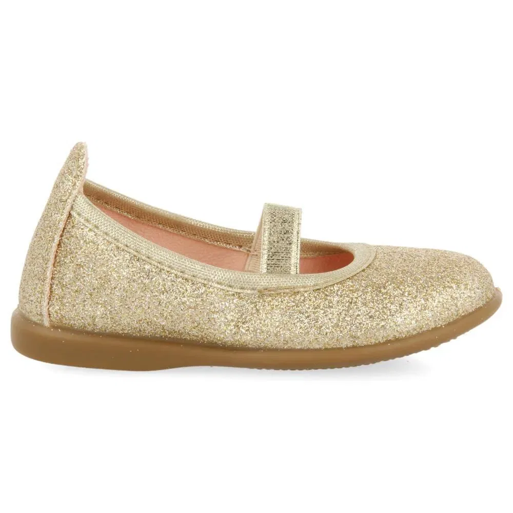 Детские балетки для девочек с блестками Villette Gioseppo, Golden