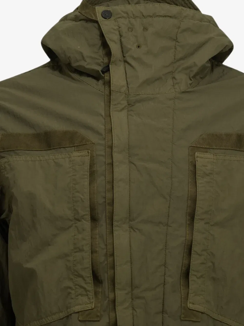 Пуховая куртка с капюшоном Q100007 Stone Island, зеленый — фото 4