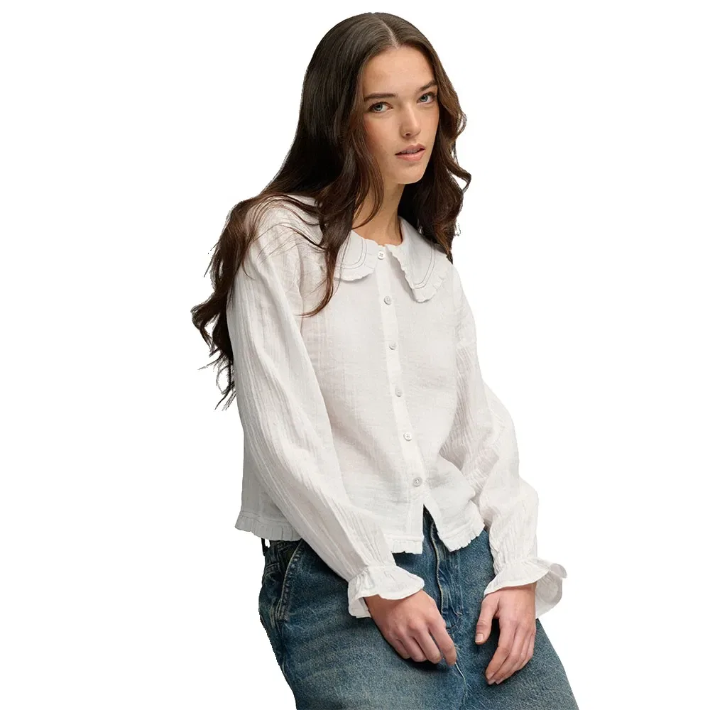 Женская футболка с длинным рукавом Superdry, White — фото 4