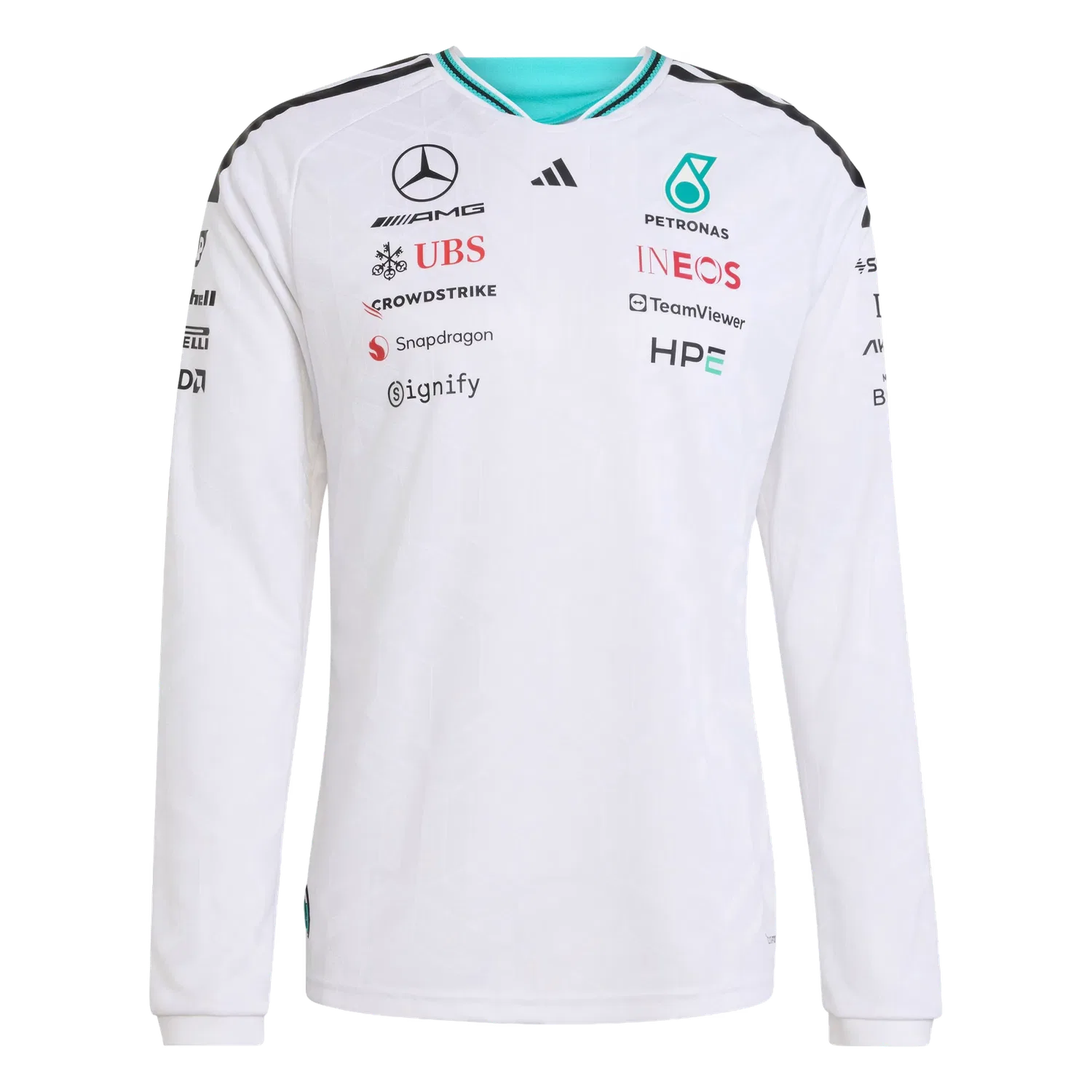Мужская гоночная футболка с длинным рукавом Adidas, белый