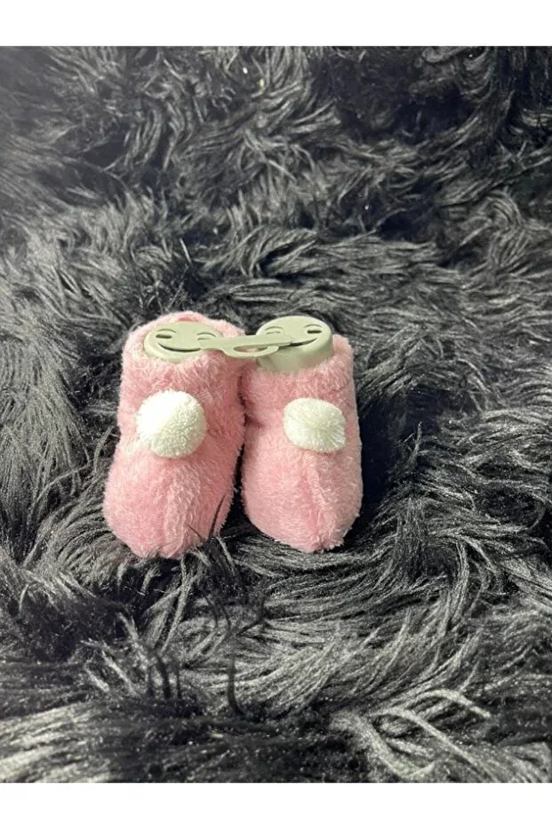 Детские домашние тапочки-носочки с помпонами Casso, Rose Dry — фото 3