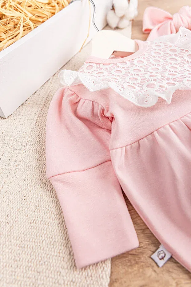 Детский комбинезон для девочек хлопковый Babymod, Salmon — фото 3