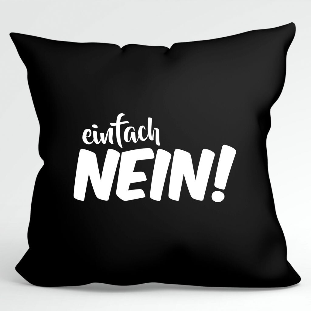 

Huuraa Pillow Simply No Lettering Декоративная подушка с наполнителем 40х40см Черный с забавным мотивом Hellweg Druckerei