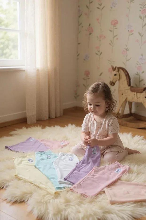 Детские леггинсы для девочек хлопковые Basics Bendehepsi, Multicolor — фото 3
